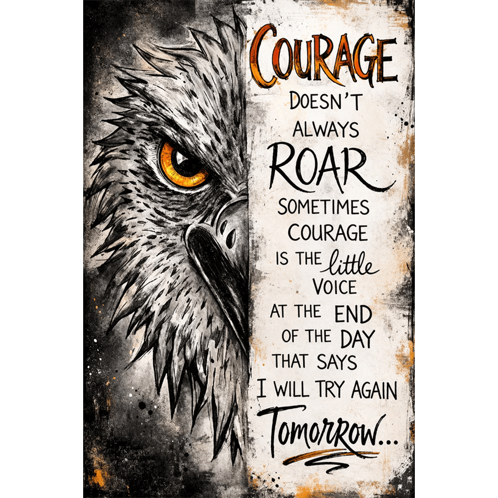 Muurposter - Courage