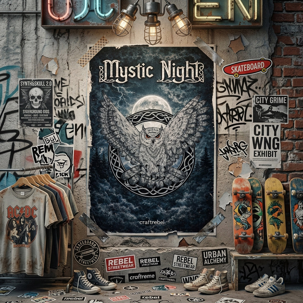 Muurposter met artistieke print - Mystic Night
