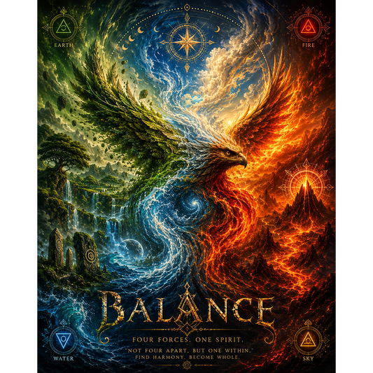 Wandposter mit künstlerischem Druck - Balance