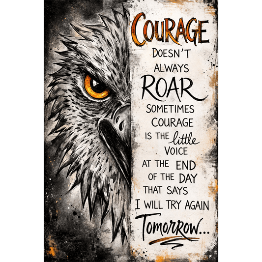 Muurposter - Courage