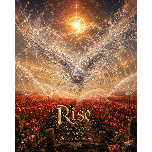 Wandposter mit künstlerischem Druck – Rise