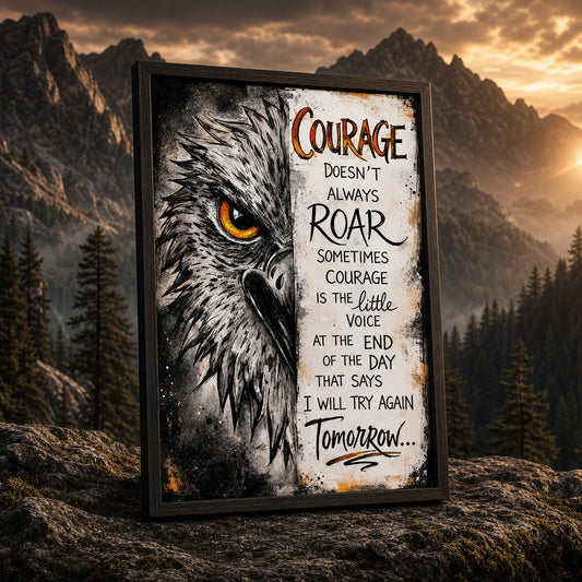 Muurposter met artistieke print - Courage