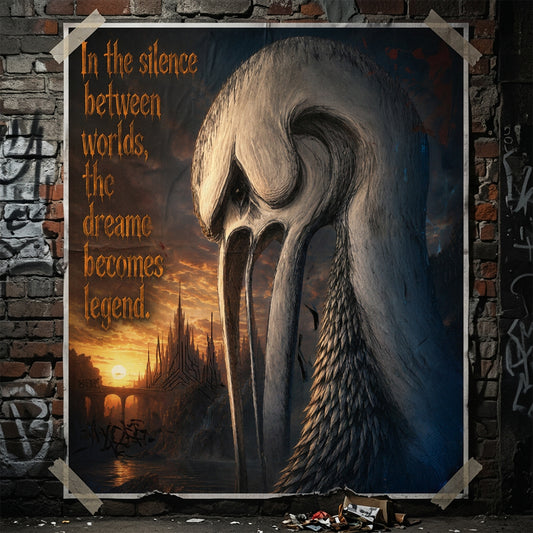 Muurposter A1 - dreamer becomes legend