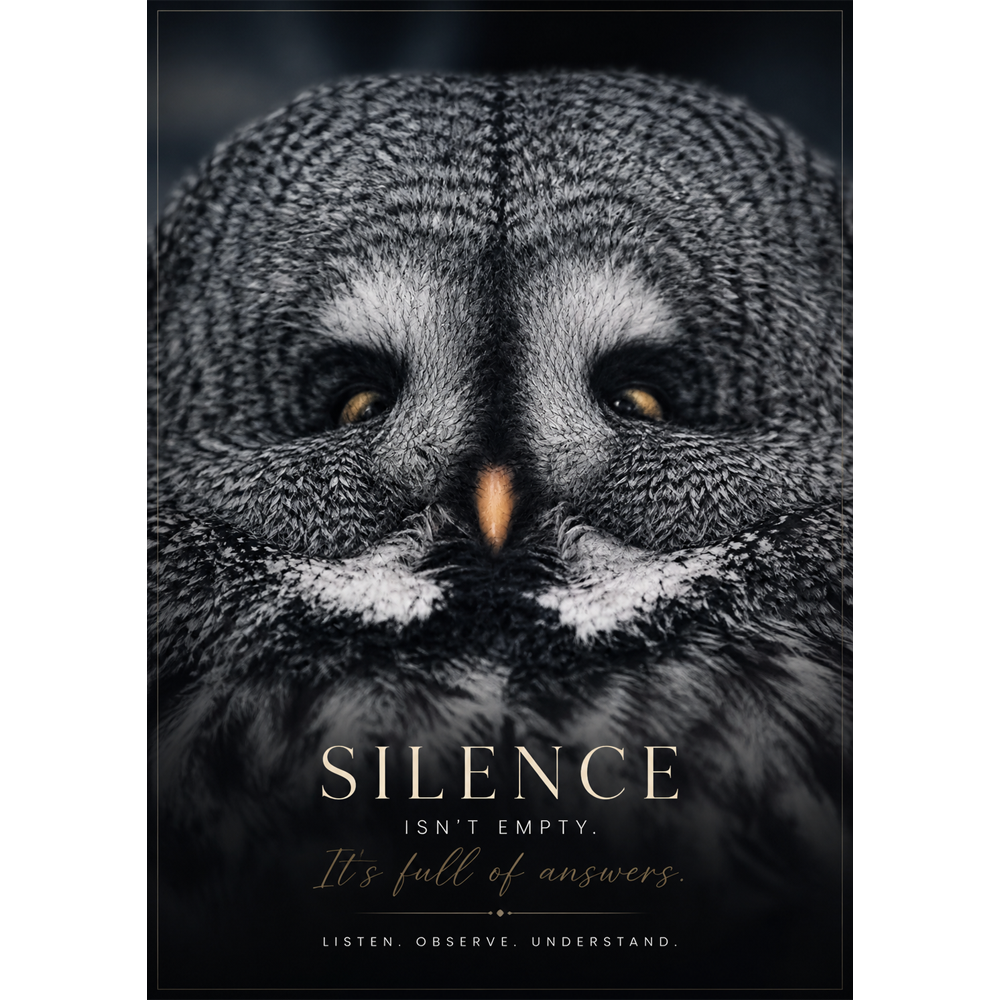Muurposter - Silence isn't emtpy