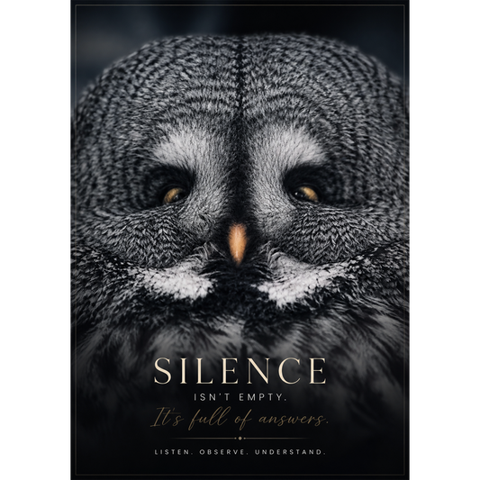 Muurposter - Silence isn't emtpy