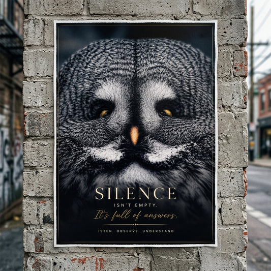 Muurposter A1 - silence isn't empty