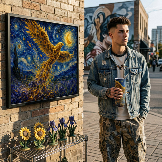 RVS tumbler - van Gogh
