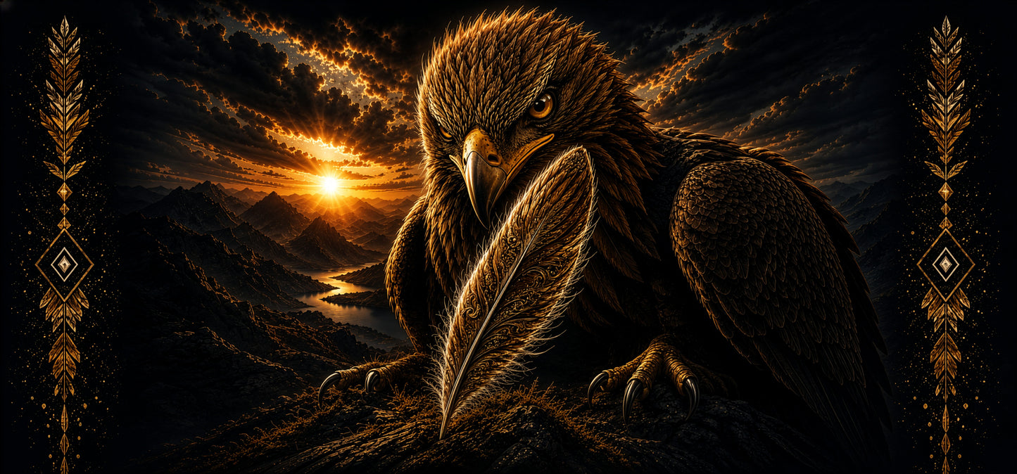 Mok zwart feather