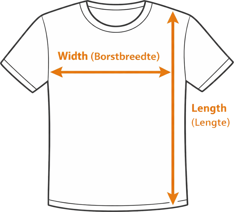 Zo meet je borstbreedte en lengte van een shirt